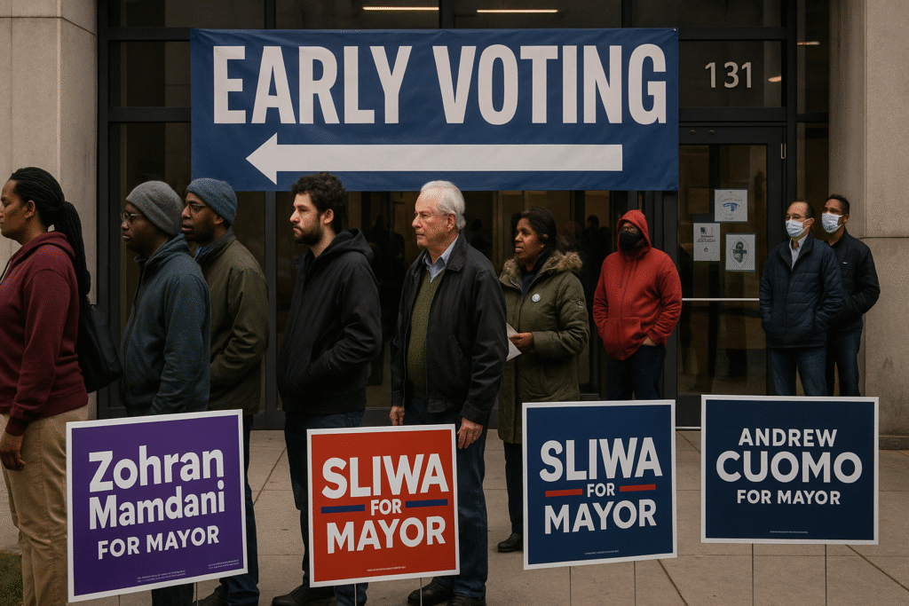 Strong Turnout Marks Second Day of Early Voting in New York Mayoral Race