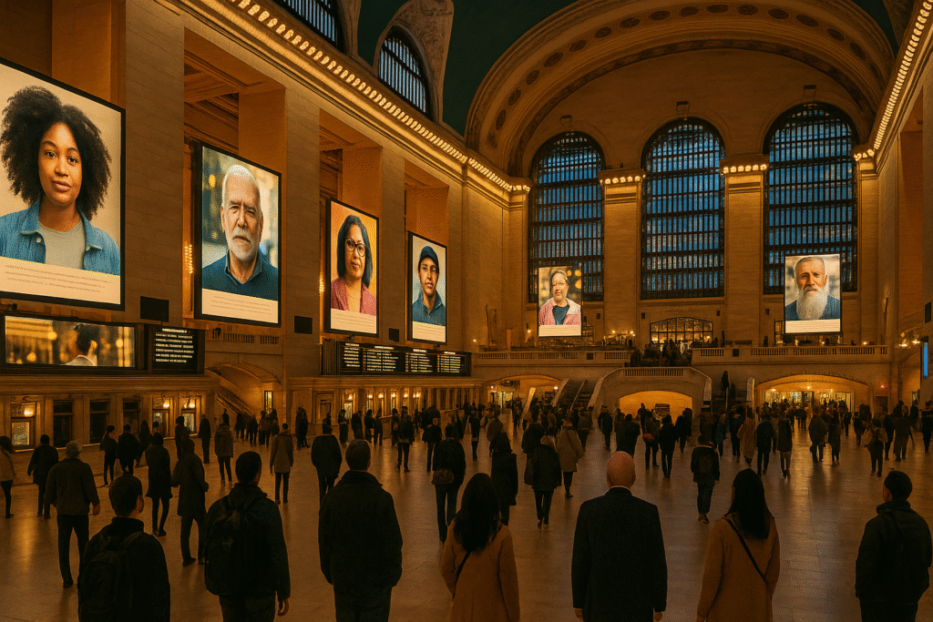 ‘Dear New York’: Grand Central Station Turns Its Billboards into a Giant Public Art Gallery