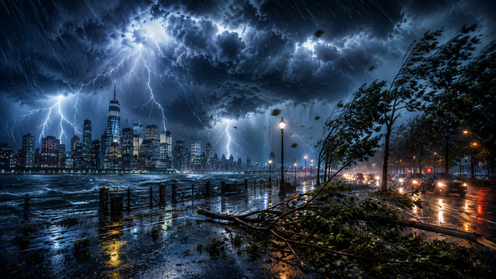 Warning of Thunderstorms and Strong Winds