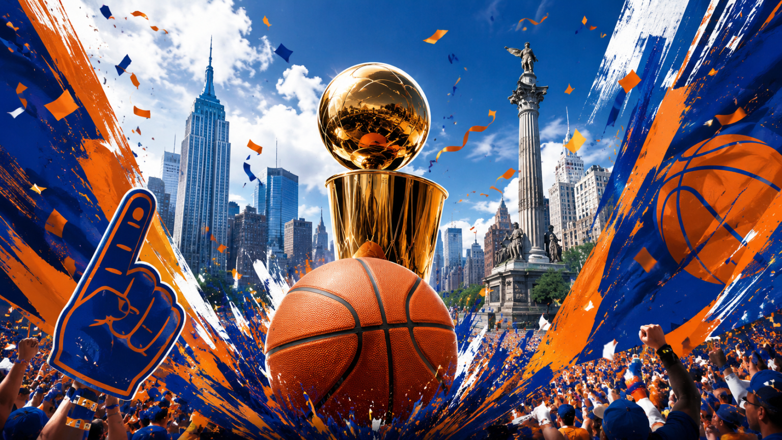 Huge Celebrations for the New York Knicks Title