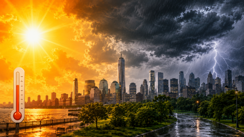 Hot and Humid Weather Brings Thunderstorm Risk to New York
