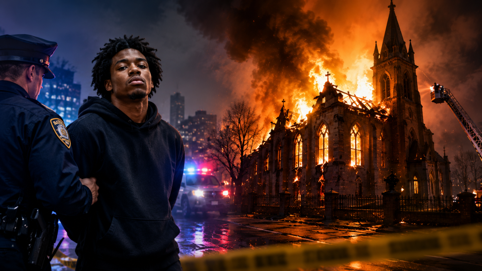 Suspect Arrested Over Fire That Destroyed Historic Brooklyn Church