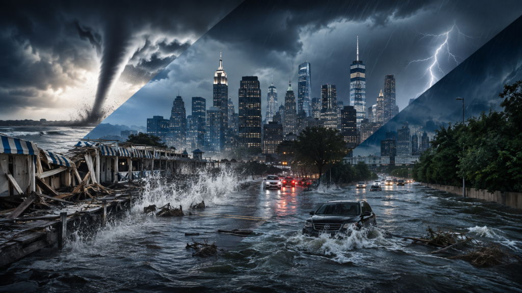 Strong Storms and Flooding Hit New York as Possible Tornado Strikes Long Island