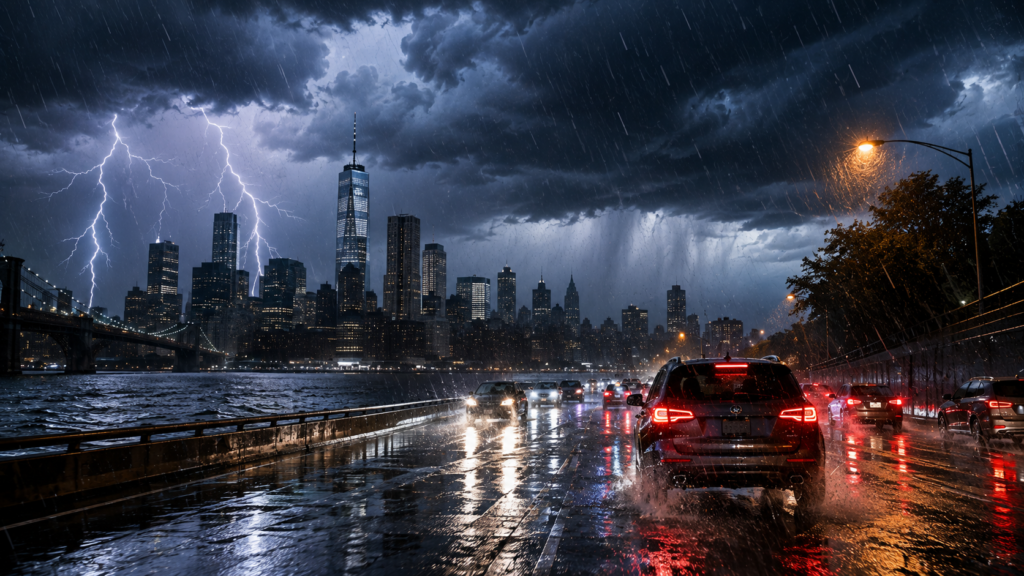 New York Weather Alert: Heavy Rain and Thunderstorms Could Disrupt Evening Commute