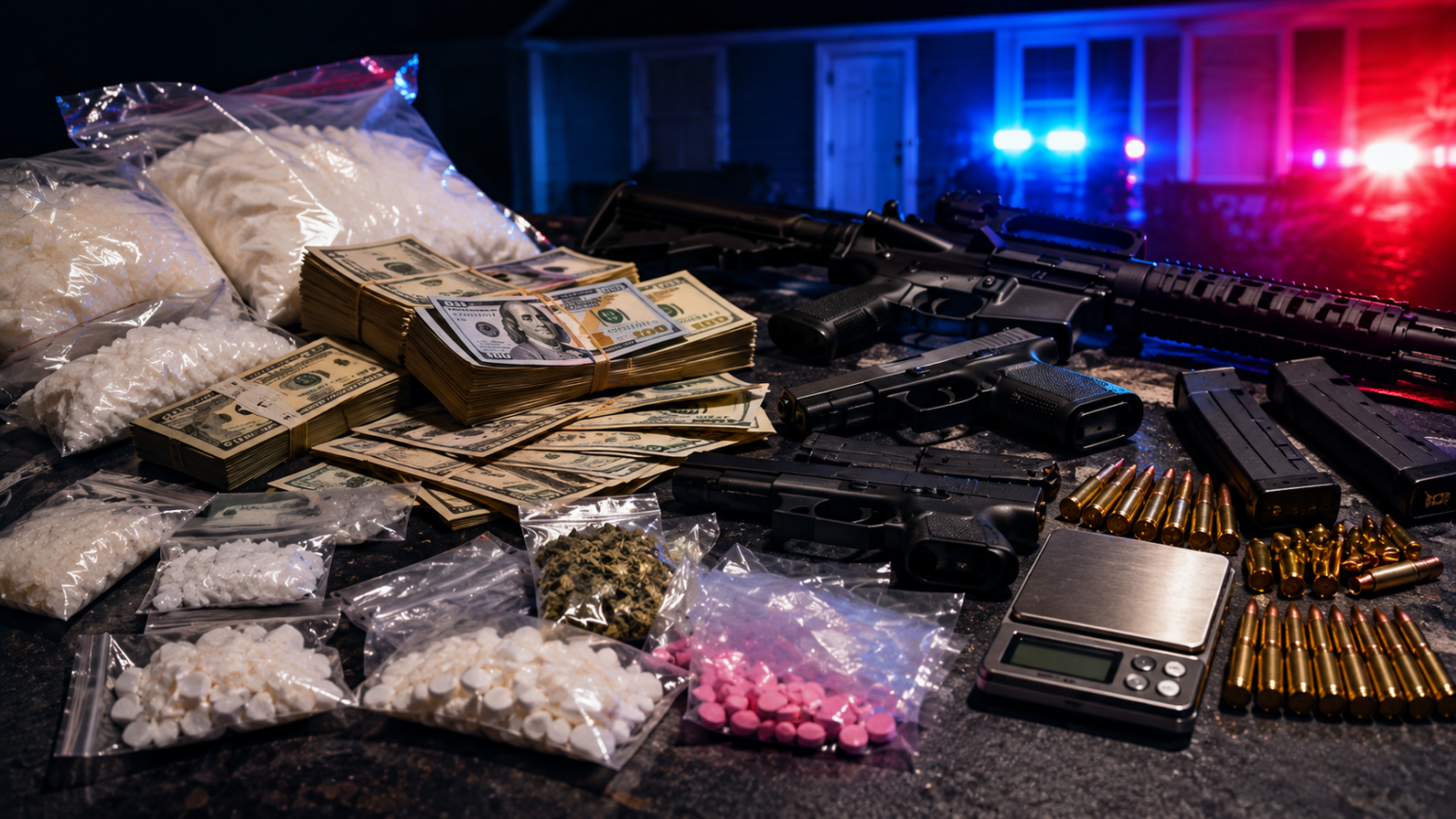 Weapons, Drugs and Thousands in Cash Seized From Long Island Home