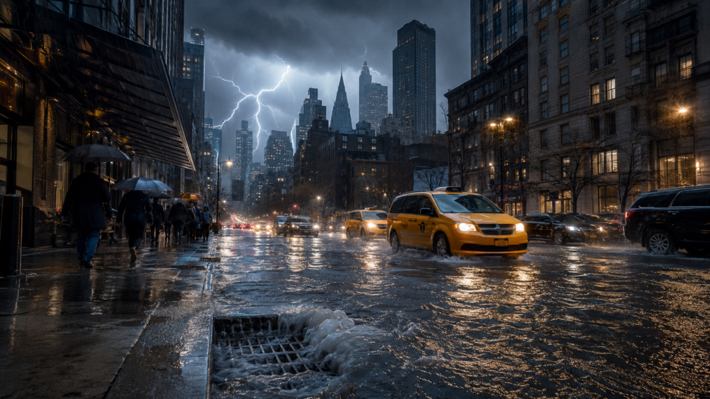 Rain and Thunderstorms Threaten New York With Possible Flash Flooding