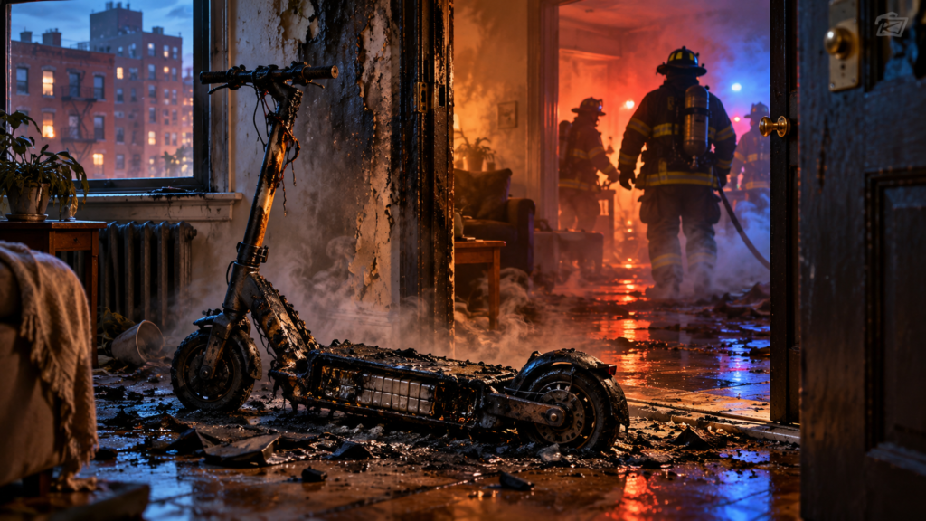 Child Dies, Four Relatives Critically Injured in Bronx Scooter Battery Fire