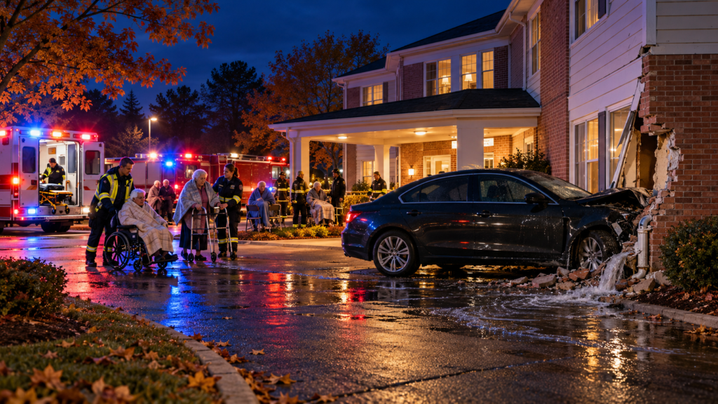 Car Crashes Into Long Island Care Home, Displacing Nearly 30 Residents