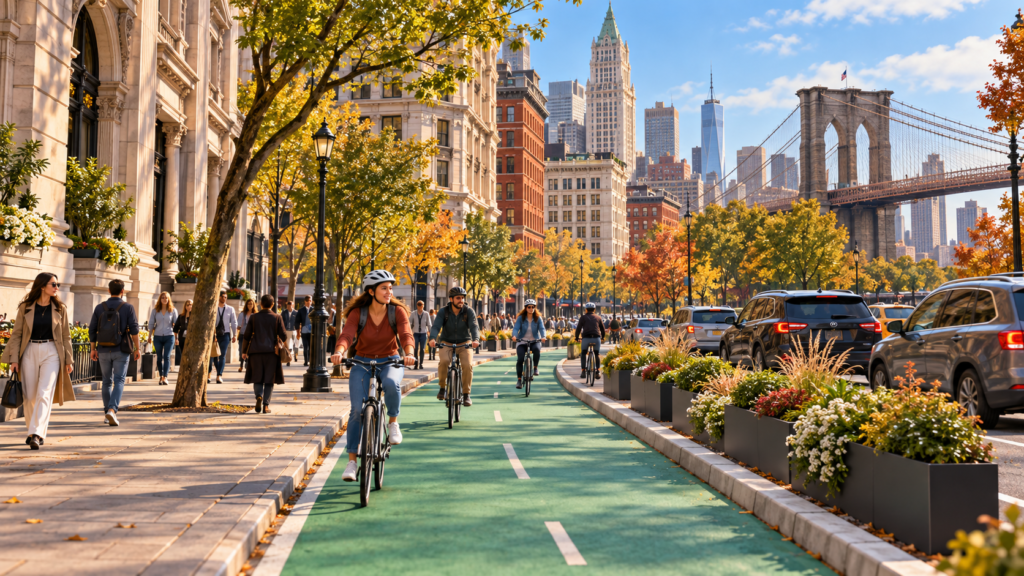 Manhattan Officials Urge City to Advance Protected Bike Lane on Chambers Street